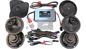 Rkt6-400hr16-ul4 J&m 4-channel Amplifier/speaker Kit 400w 6-1/2 Inch Harley Davidson Road Glide