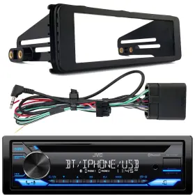 Kdtd72bt-99-9600 Jvc-enrock Kd-td72bt Bluetooth Usb/aux/am/fm/cd Receiver Harley 98-2013 Install Kit