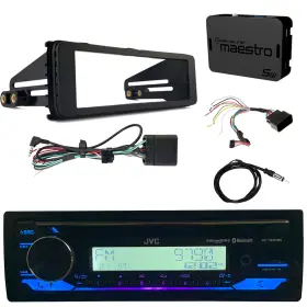Jvc-enrock-maestro 728120500872 Single Din Cd Player Bluetooth Receiver Harley Wiring Kit Dash Antenna