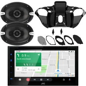 Kwv660-dr693-hdif2 Jvc-metra Kw-v660bt Double Din Usb Dvd Receiver 6x9 Inch Speaker Pair Radio Install Kit