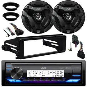 Jvc-pioneer-metra 709016565823 Marine Receiver 2x 6.5 Inch Speaker Adapter Handlebar Kit Harley Install