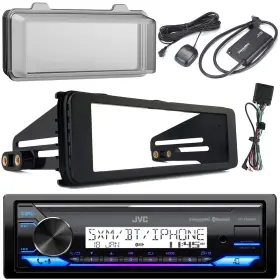 Jvc- Siriusxm 632016073589 Marine Receiver Harley 98-13 Radio Install Kit Satellite Tuner Cover