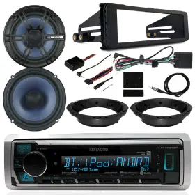 Kenwood-enrock 728120513605 Harley Kit Receiver Marine Speakers Thumb Controls Dash