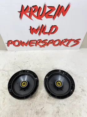412-4020 Kicker 1998 Harley Electra Glide Cs 6.5 Inch Front Fairing Speakers With Ring Adapter