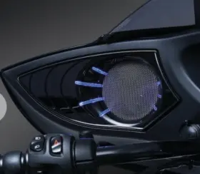 7699 Kuryakun Kuryakyn Victory Led Speaker Grilles Black With Blue