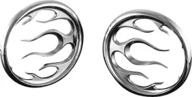 Kuryakyn 191209010478 Flame Speaker Grills Chrome