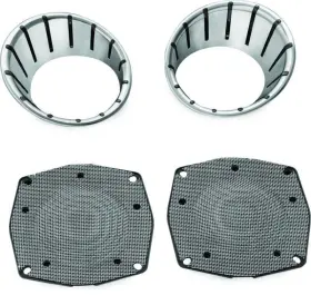 Kuryakyn 191209019891 Led Speaker Bezels 96-13 Touring Models Chrome