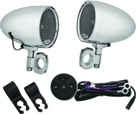 Kuryakyn 191209025380 Road Thunder Speaker Pods Bluetooth Audio Controller Chrome