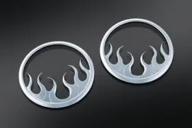 7374 Kuryakyn Front Speaker Accents Flame #7374 Harley Davidson