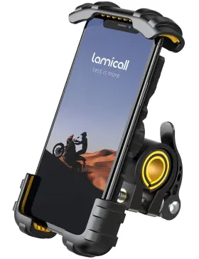 Bm02-eu-y Lamicall Motorcycle Phone Mount Adjustable 4.7-6.8 Inches Bike Holder Motorbike