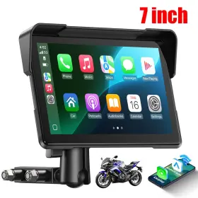 Rc19 Lamtto Motorcycle 7 Inch Gps Navigator Wireless Carplay Android Auto Dual Bluetooth Camera