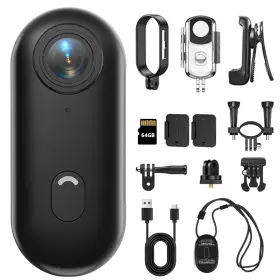 H88prohb64g Leinlume 4k Black Portable Wearable Thumb Camera