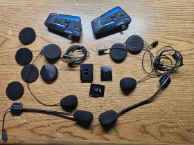 Lx-b4fm Lexin Motocom Comm Headset Dual Pack Used Tested Read Description