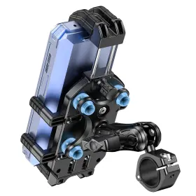 264914546 Loktenwo Motorcycle Phone Mount With Vibration Dampener And Adjustable Black