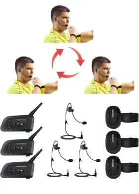 V4-plus Maxquall Set Of 3 - Professional V4 For Moto Riding Referee Intercom Atv Skiing