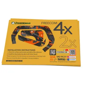 Bmhcscardofcx12x2pn001 Mc Motoparts For Cardo Freecom 4x 2x Headset Protective Sticker Skin 2 Pcs Orange Geometric