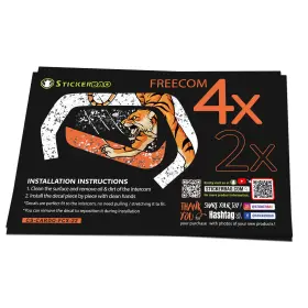 Bmhcscardofcx22x2pn001 Mc Motoparts For Cardo Freecom 4x 2x Headset Protective Sticker Skin 2 Pcs Roaring Tiger