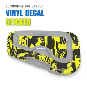 Bmhcscardofcx34x2pn001 Mc Motoparts For Cardo Freecom 4x 2x Headset Protective Sticker Skin 2 Pcs Yellow Geometric