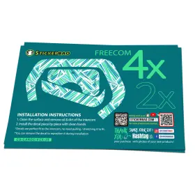 Bmhcscardofcx35x2pn001 Mc Motoparts For Cardo Freecom 4x 2x Headset Protective Sticker Skin 2 Pcs Sapphire Grid