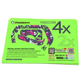 Bmhcscardofcx37x2pn001 Mc Motoparts For Cardo Freecom 4x 2x Headset Protective Sticker Skin 2 Pcs Pink Geometric
