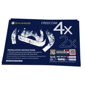 Bmhcscardofcx42x2pn001 Mc Motoparts For Cardo Freecom 4x 2x Headset Protective Sticker Skin 2 Pcs Urban Grid