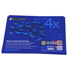 Bmhcscardofcx50x2pn001 Mc Motoparts For Cardo Freecom 4x 2x Headset Protective Sticker Skin 2 Pcs Blue Gradients