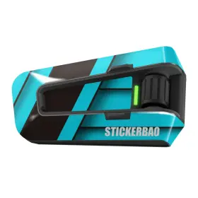 Bmhcscardopess001ebx2pn001 Mc Motoparts Glossy Protective Vinyl Stickers 2 Pcs Blue Tape For Cardo Packtalk Edge