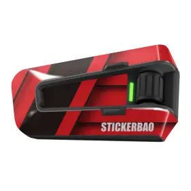 Bmhcscardopess001rdx2pn001 Mc Motoparts Glossy Protective Vinyl Stickers 2 Pcs Red Tape For Cardo Packtalk Edge
