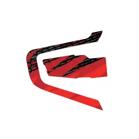Fus-cscardopb2580401b24001 Mc Motoparts For Cardo Packtalk Bold Adhesive Protective Wrap Cover Sticker Red Black Zag