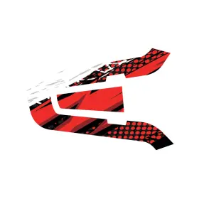 Fus-cscardope1680401b24001 Mc Motoparts For Cardo Packtalk Edge Adhesive Protective Wrap Cover Sticker Red Stripe