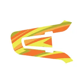 Fus-cscardope2380401b24001 Mc Motoparts For Cardo Packtalk Edge Adhesive Protective Wrap Cover Sticker Orange Stripe