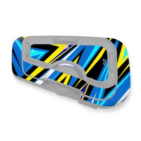 Mc1cscardofcx23x2pn001 Mc Motoparts For Cardo Freecom 4x 2x Protective Cover Decal Sticker 2 Pcs Blue Contrast