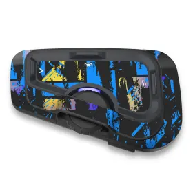 Mc1cscardofcx28x2pn001 Mc Motoparts For Cardo Freecom 4x 2x Protective Cover Decal Sticker 2 Pcs Blue Geometric