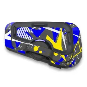 Mc1cscardofcx61x2pn001 Mc Motoparts For Cardo Freecom 4x 2x Protective Cover Decal Sticker 2 Pcs Blue Abstract