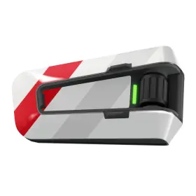 Mc1cscardopecc001x2pn001 Mc Motoparts For Cardo Packtalk Edge Vinyl Pattern Wrap Sticker Cover X2 Cc001 Red White