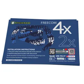 Rmcscardofcx02x2mm5001 Mc Motoparts For Cardo Freecom 4x 2x Headsets Protective Wrap Sticker X2 Blue Cyber