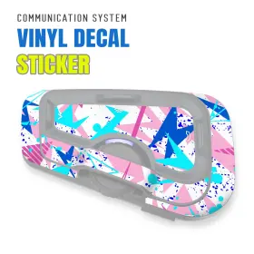 Rmcscardofcx36x2mm5001 Mc Motoparts For Cardo Freecom 4x 2x Headsets Protective Wrap Sticker X2 Pink Blue