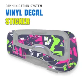 Rmcscardofcx37x2mm5001 Mc Motoparts For Cardo Freecom 4x 2x Headsets Protective Wrap Sticker X2 Pink Geometric