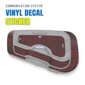 Rmcscardofcx48x2mm5001 Mc Motoparts For Cardo Freecom 4x 2x Headsets Protective Wrap Sticker X2 Red Line