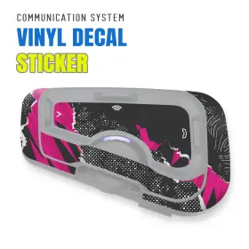 Rmcscardofcx49x2mm5001 Mc Motoparts For Cardo Freecom 4x 2x Headsets Protective Wrap Sticker X2 Pink Burst