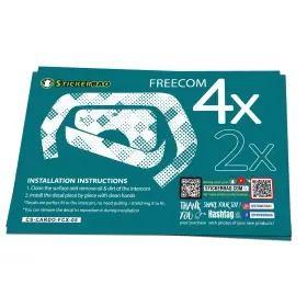 Tu-cscardofcx05x2tfu60101t001 Mc Motoparts For Cardo Freecom 4x 2x Protective Headset Decal Sticker X2 Blue Circle Array
