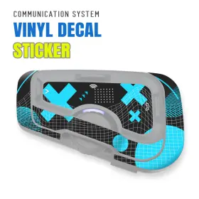 Tu-cscardofcx09x2tfu60101t001 Mc Motoparts For Cardo Freecom 4x 2x Protective Headset Decal Sticker X2 Aqua Cross