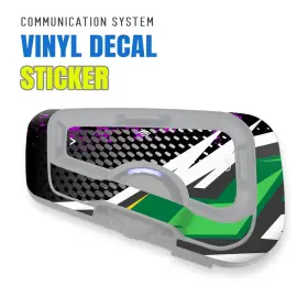 Tu-cscardofcx13x2tfu60101t001 Mc Motoparts For Cardo Freecom 4x 2x Protective Headset Decal Sticker X2 Green Stripe