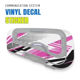 Tu-cscardofcx18x2tfu60101t001 Mc Motoparts For Cardo Freecom 4x 2x Protective Headset Decal Sticker X2 Cyber Pink