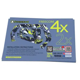 Tu-cscardofcx27x2tfu60101t001 Mc Motoparts For Cardo Freecom 4x 2x Protective Headset Decal Sticker X2 Dynamic Color