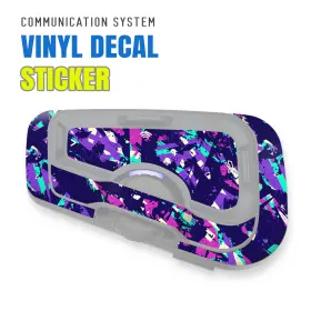 Tu-cscardofcx46x2tfu60101t001 Mc Motoparts For Cardo Freecom 4x 2x Protective Headset Decal Sticker X2 Purple Abstract