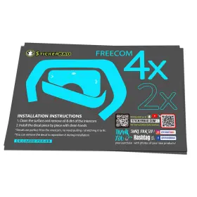 Tu-cscardofcxebx2tfu60101t001 Mc Motoparts For Cardo Freecom 4x 2x Protective Headset Decal Sticker X2 Electric Blue
