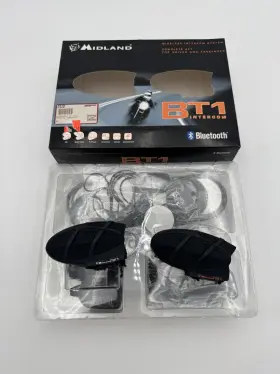 Midland 046014114104 Bt1 Wireless Motorcycle Intercom Dual Communicator System - Open Box
