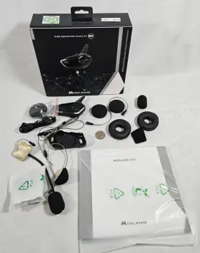 Btr1 Midland 1x Motorcycle Bluetooth Headset Helmet Speaker Microphone Intercom Noise Cancel
