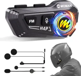 Rs-h4p Moman Motorcycle Helmet Headset Dual Noise Reduction/fm/hands-free Call